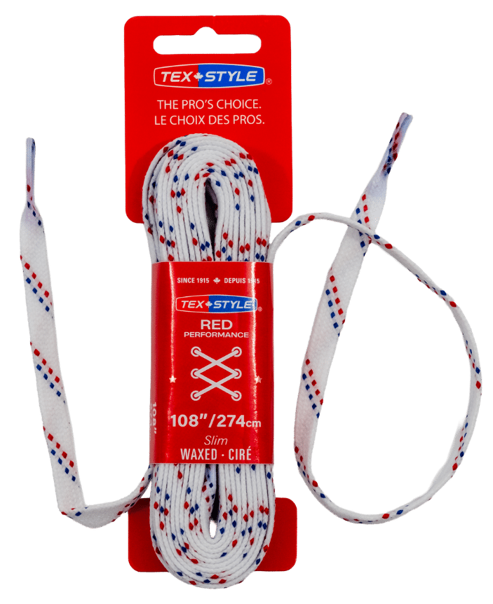 Tex-Style Schnürsenkel, ROT Performance Slim Wax