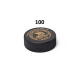 Matchpuck Hockey – Farbfrei mit Aufdruck - 100er-Pack